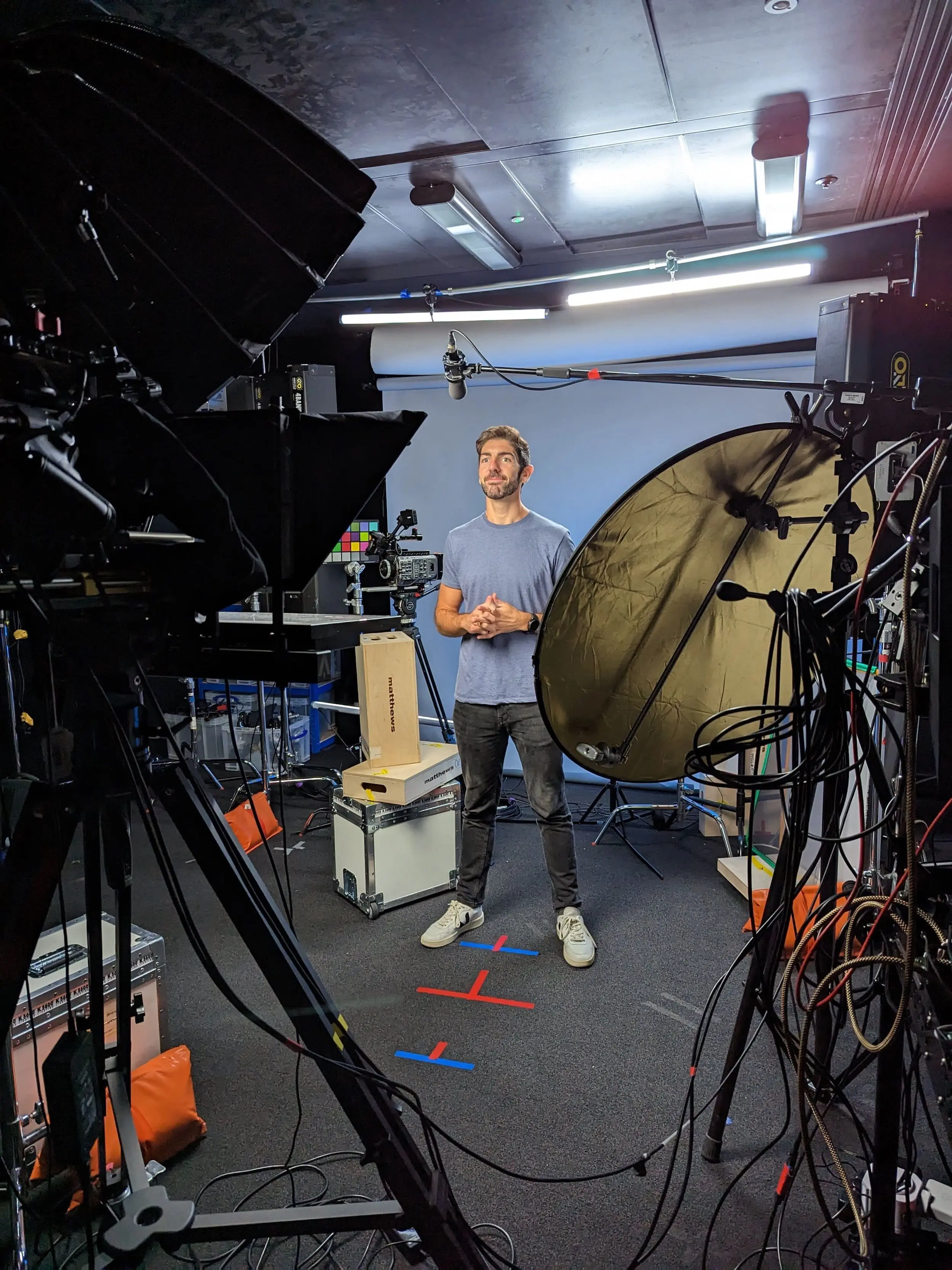 Recording a video in the Google office